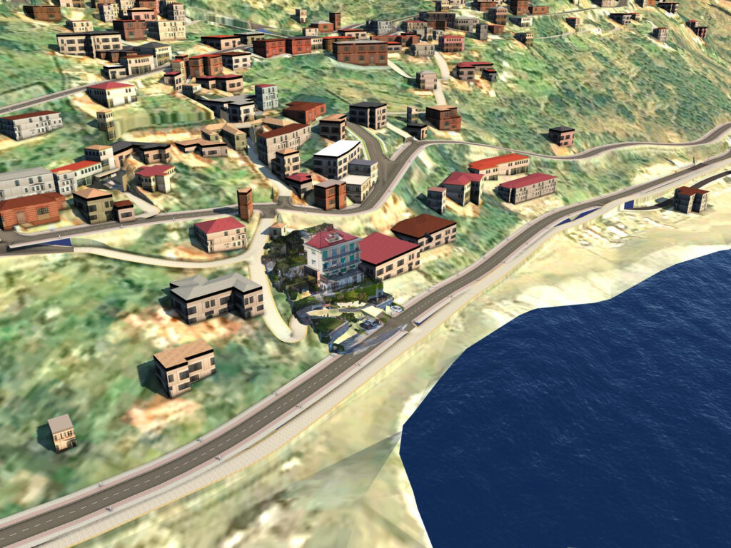 drone Bergeggi, progetto ascensore obliquo